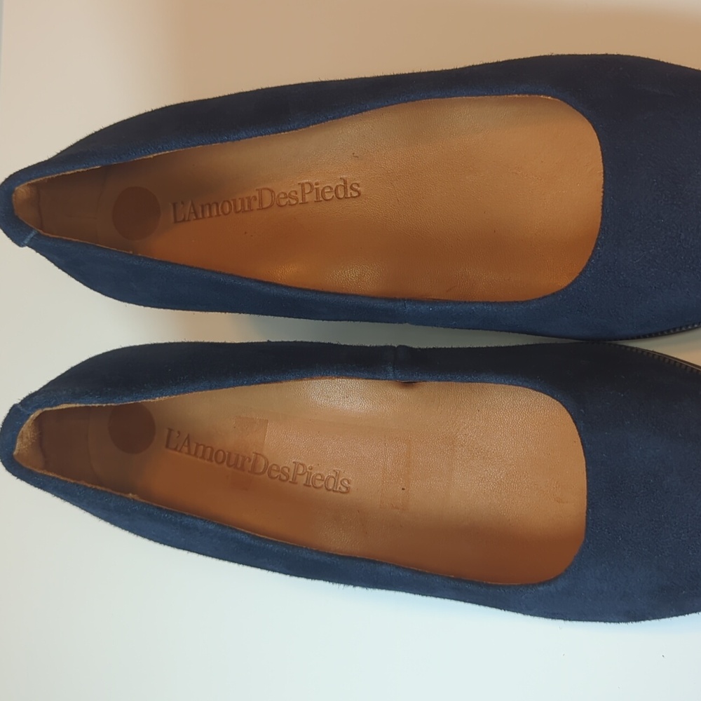 L'Amour DesPieds Jolanda Navy Blue Suede Pumps Size 7 - Picture 3 of 9